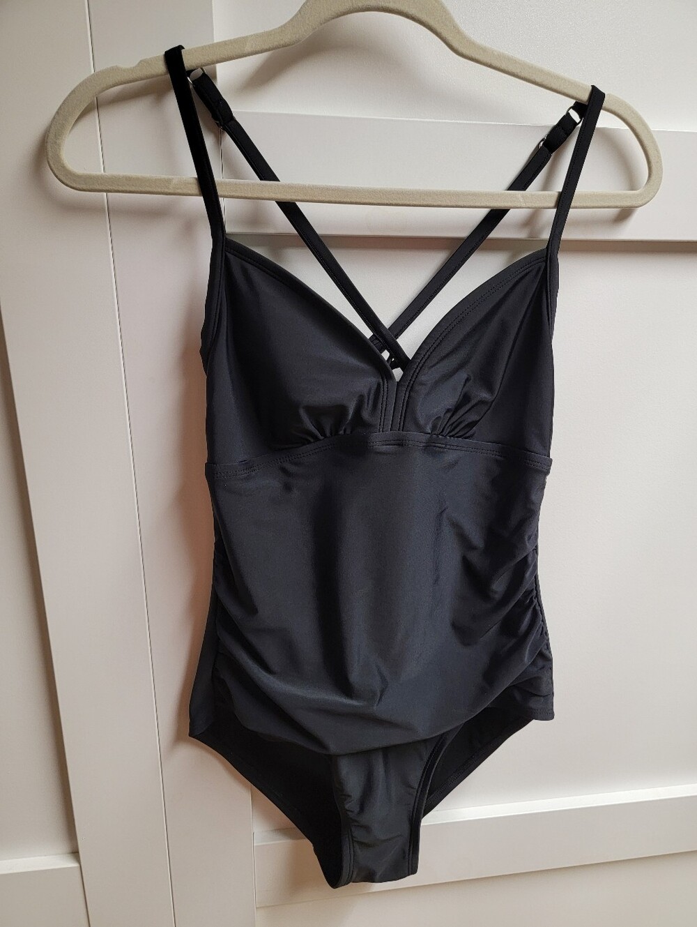 Kona Sol Black One-Piece Swimsuit with Built-In Cups